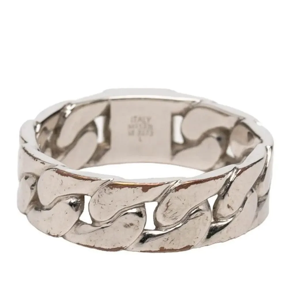Louis Vuitton Mosaic Chain Metal Ring Silver